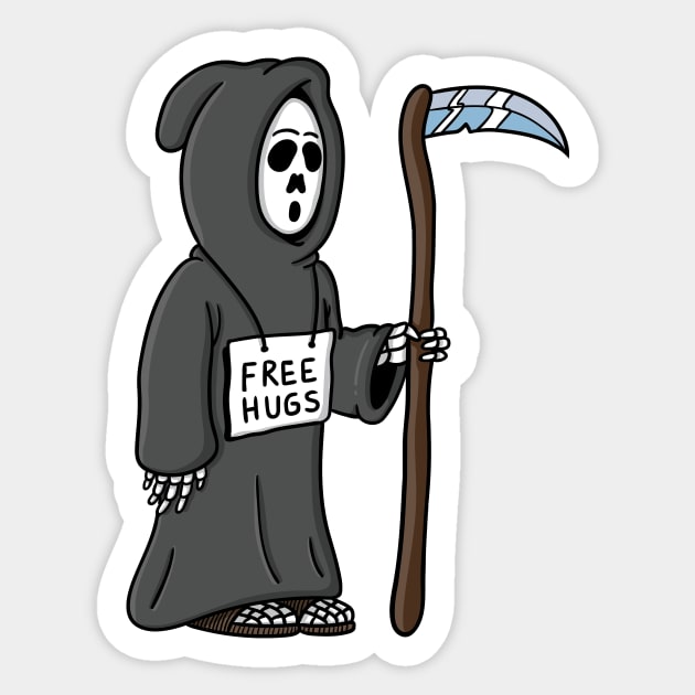 Free Hugs Sticker by Moe Tees